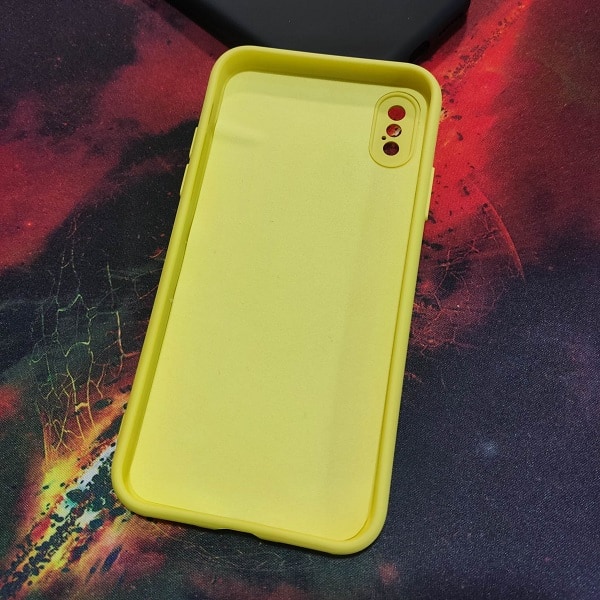 Capa iPhone XS Amarela Premium interior