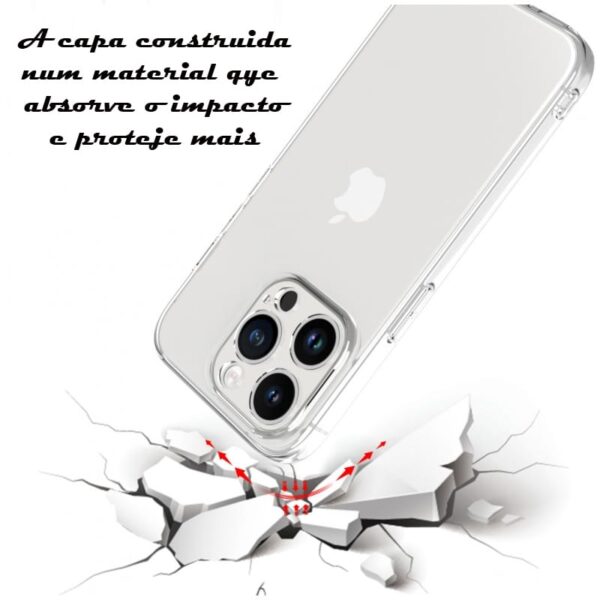 Capa iPhone 15 Pro Max Transparente Proteção Câmera 1